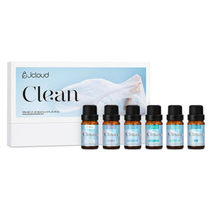 JCLOUD Essential Oils for Laundry, Clean Scent Fragrance Oils Set, Use with Wool Dryer Balls - Fresh Linen, Soft Laundry, Warm Cotton Essential Oils for Diffusers for Home, Natural Fresh Scent, 6x10mL