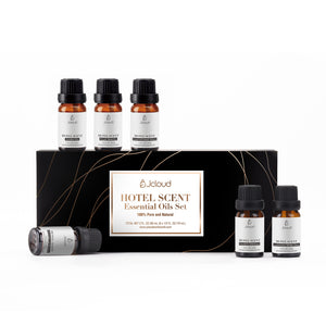 JCLOUD Hotel Collection Diffuser Oils Set | Top 6 Luxury Hotel Inspired Essential Oils for Diffuser for Home, Pure Aromatherapy Diffuser Oil Gift Set, Home Luxury & Hotel Scents for Diffuser - 6x10mL