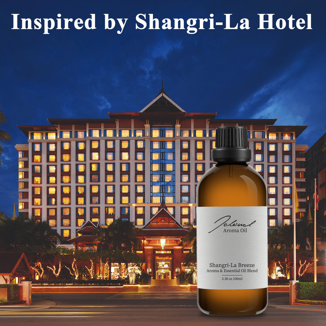 JCLOUD Shangri-La Breeze Essential Oil Inspired by Shangri-La Hotel | Hotel Collection - Pure Aromatherapy Diffuser Oil with Cedarwood and Sandalwood, Home Luxury & Hotel Scents for Diffuser - 100mL