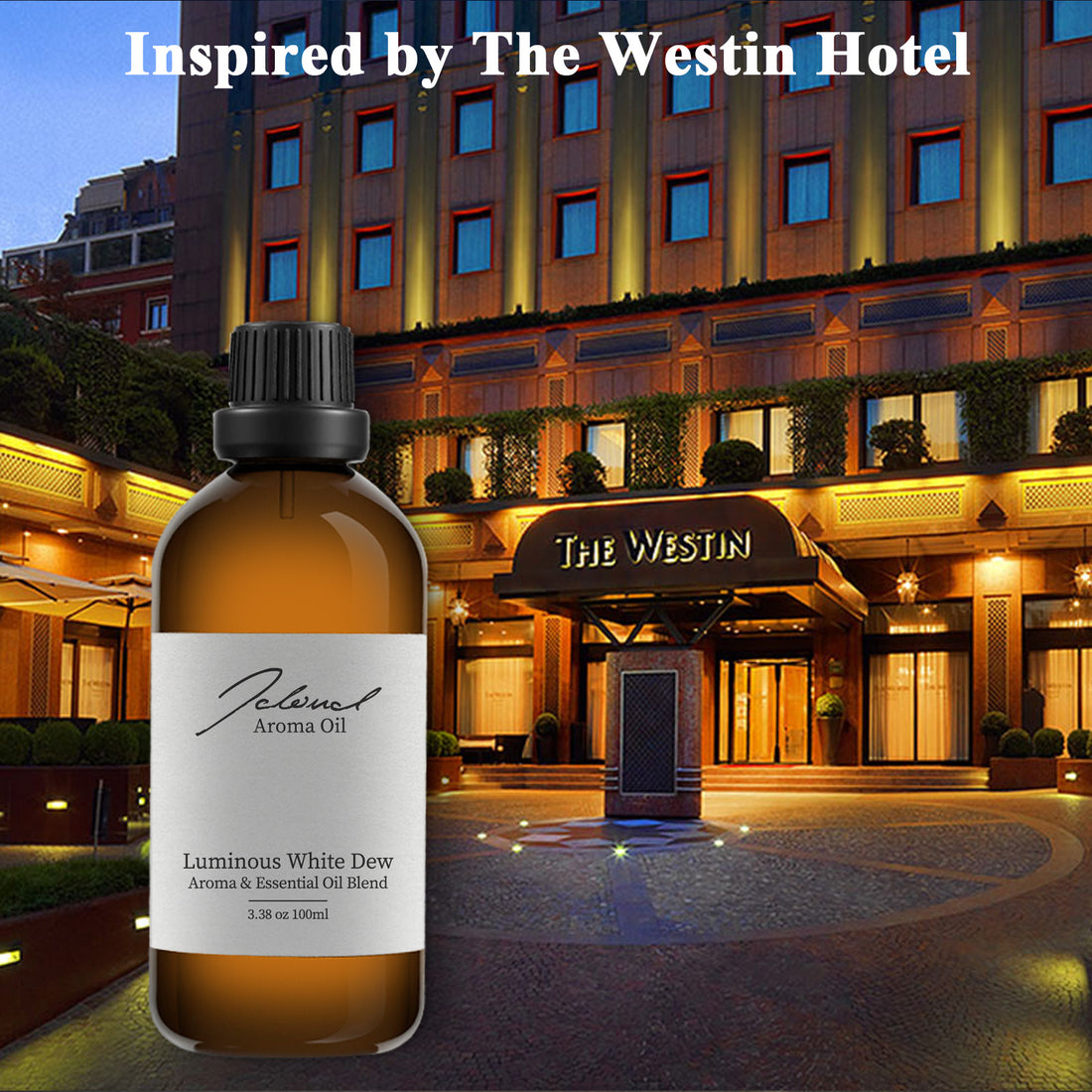 JCLOUD Luminous White Dew Essential Oil Inspired by Westin Hotel | Hotel Collection - Pure Aromatherapy Diffuser Oil with Orange and Lily of the valley, Home Luxury & Hotel Scents for Diffuser - 100mL
