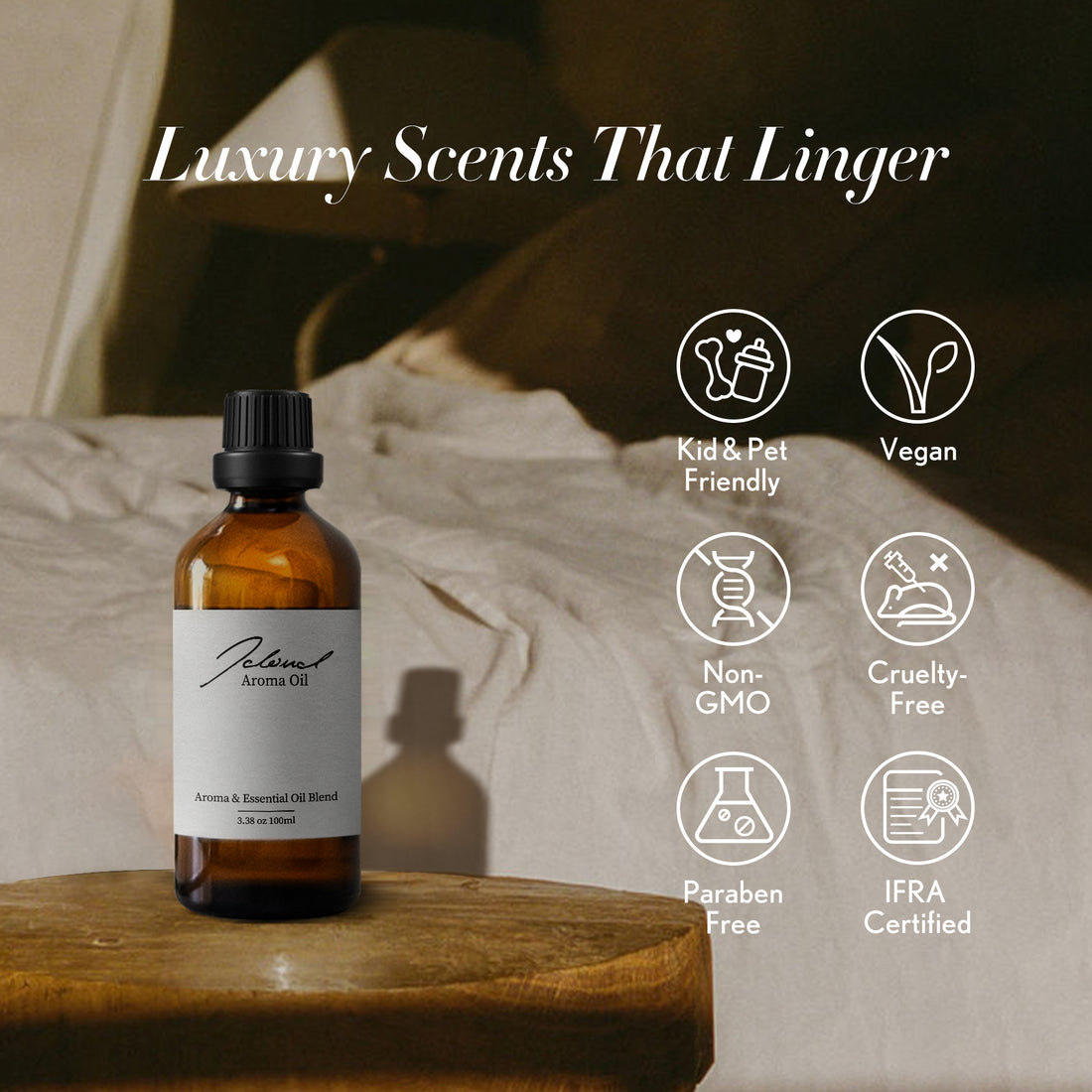 JCLOUD Paradise Essential Oil for Diffuser - Hotel Collection Diffuser Oil & Home Luxury Scents - Pure Aromatherapy Diffuser Oil with Cardamom, Jasmine and Hyacinth, Natural & Pet Safe - 100mL