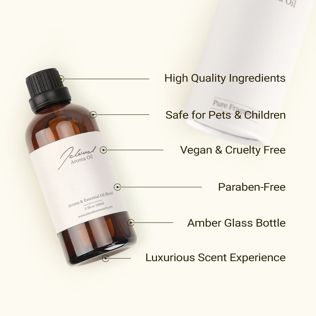 JCLOUD Golden Osmanthus Hotel Diffuser Oil, Luxury Diffuser Oils Scents for Home, Natural Essential Oils for Cold-Air & Ultrasonic Diffuser Aromatherapy, Long Lasting – 3.38 Fl Oz, 100mL