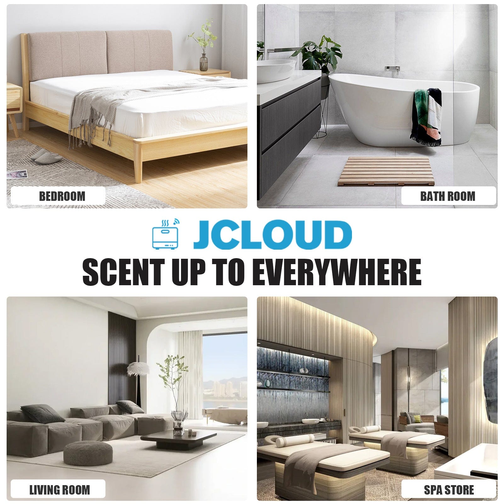 JCLOUD Smart Scent Air Machine for Home, HVAC Scent Diffuser Cover Up