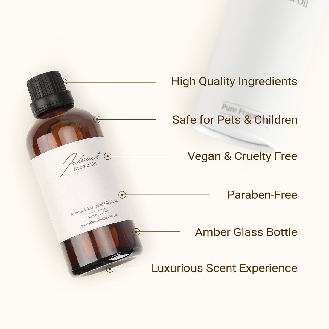 JCLOUD Sparkle Hotel Diffuser Oil, Luxury Diffuser Oils Scents for Home, Natural Essential Oils for Cold-Air & Ultrasonic Diffuser Aromatherapy, Long Lasting Home Fragrance – 3.38 Fl Oz, 100mL