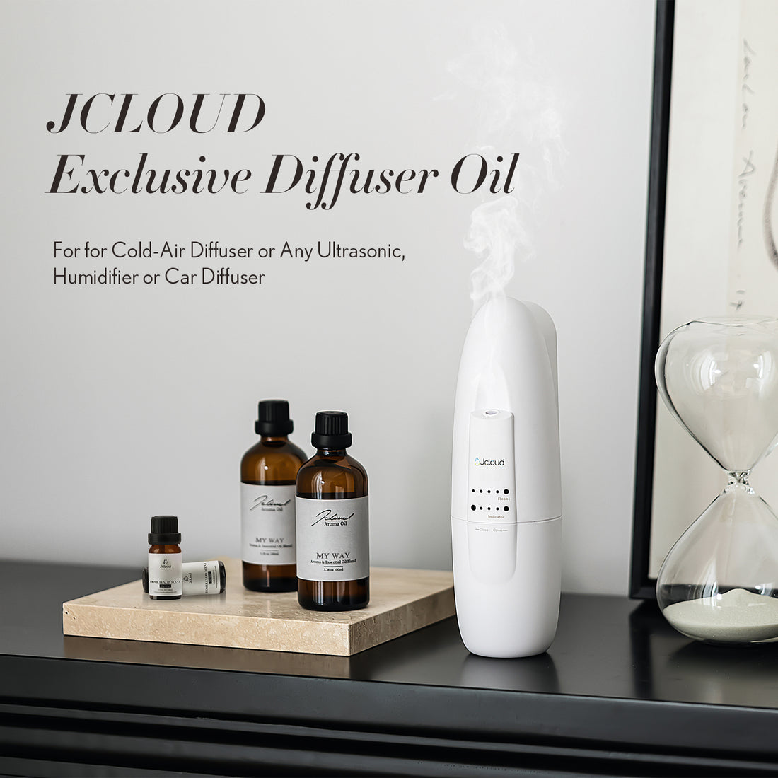 JCLOUD My Way Essential Oil for Diffuser - Hotel Collection Diffuser Oil & Home Luxury Scents – Pure Aromatherapy Diffuser Oil with Bergamot, Tuberose & Vanilla, Natural & Pet Safe