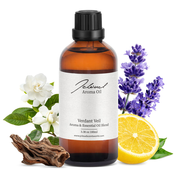 JCLOUD Verdant Veil Hotel Diffuser Oil, Luxury Diffuser Oils Scents for Home, Natural Essential Oils for Cold-Air & Ultrasonic Diffuser Aromatherapy, Long Lasting Home Fragrance – 3.38 Fl Oz, 100mL