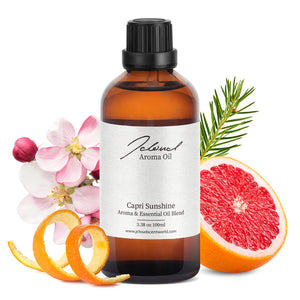JCLOUD Capri Sunshine Hotel Diffuser Oil - Inspired by Italian 5 Star Resort - Orange, Apple Blossom & Amber - Hotel Essential Oil Luxury Long Lasting Aromatherapy Fragrance in Glass Bottle, 100mL