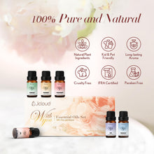 JCLOUD Essential Oil Set for Diffuser | Gift Set of 6 Premium Essential Oils for Diffusers for Home, Pure Aromatherapy Diffuser Oils, Home Luxury & Hotel Scents - 6x10 mL