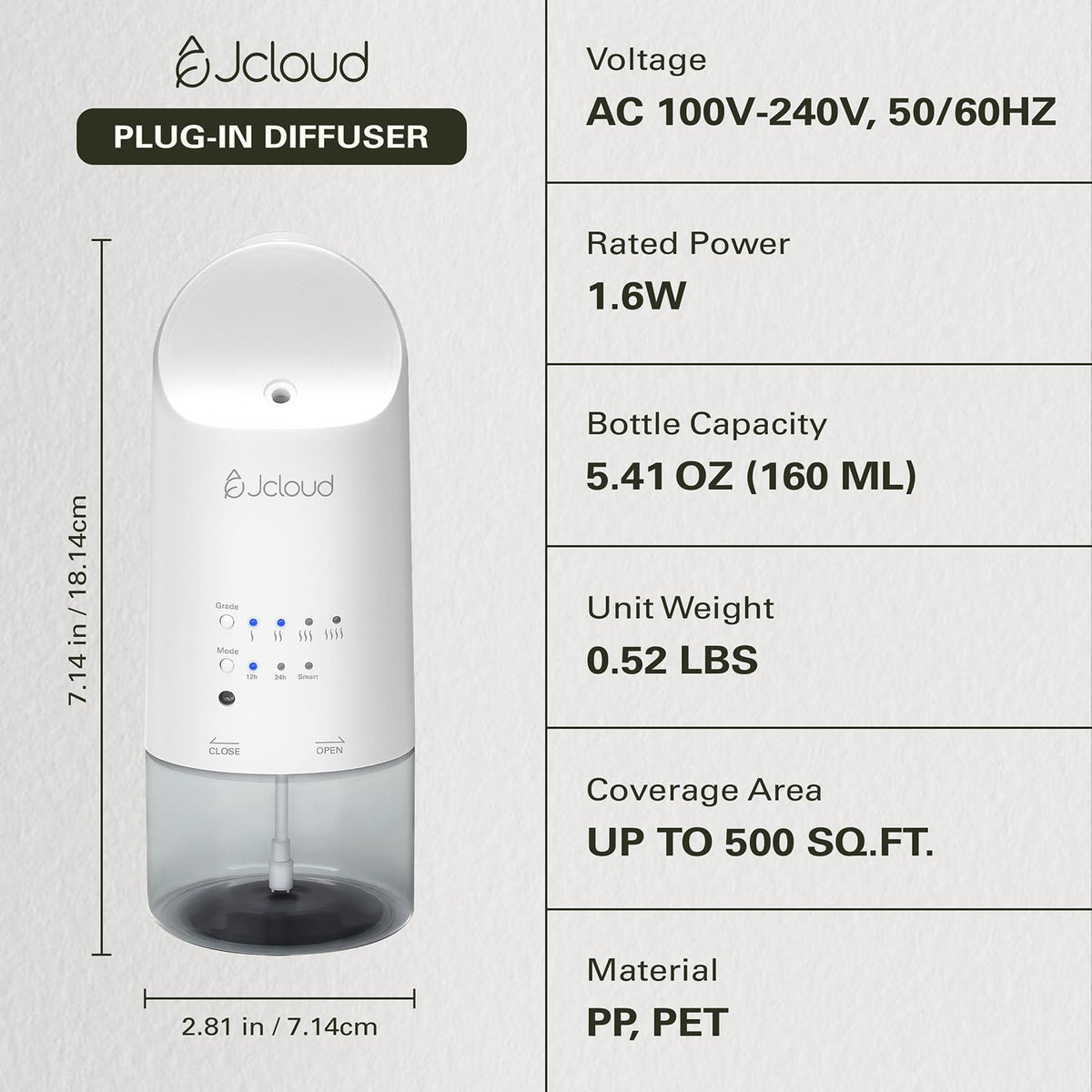 JCLOUD AP-353 Plug-In Waterless Scent Diffuser