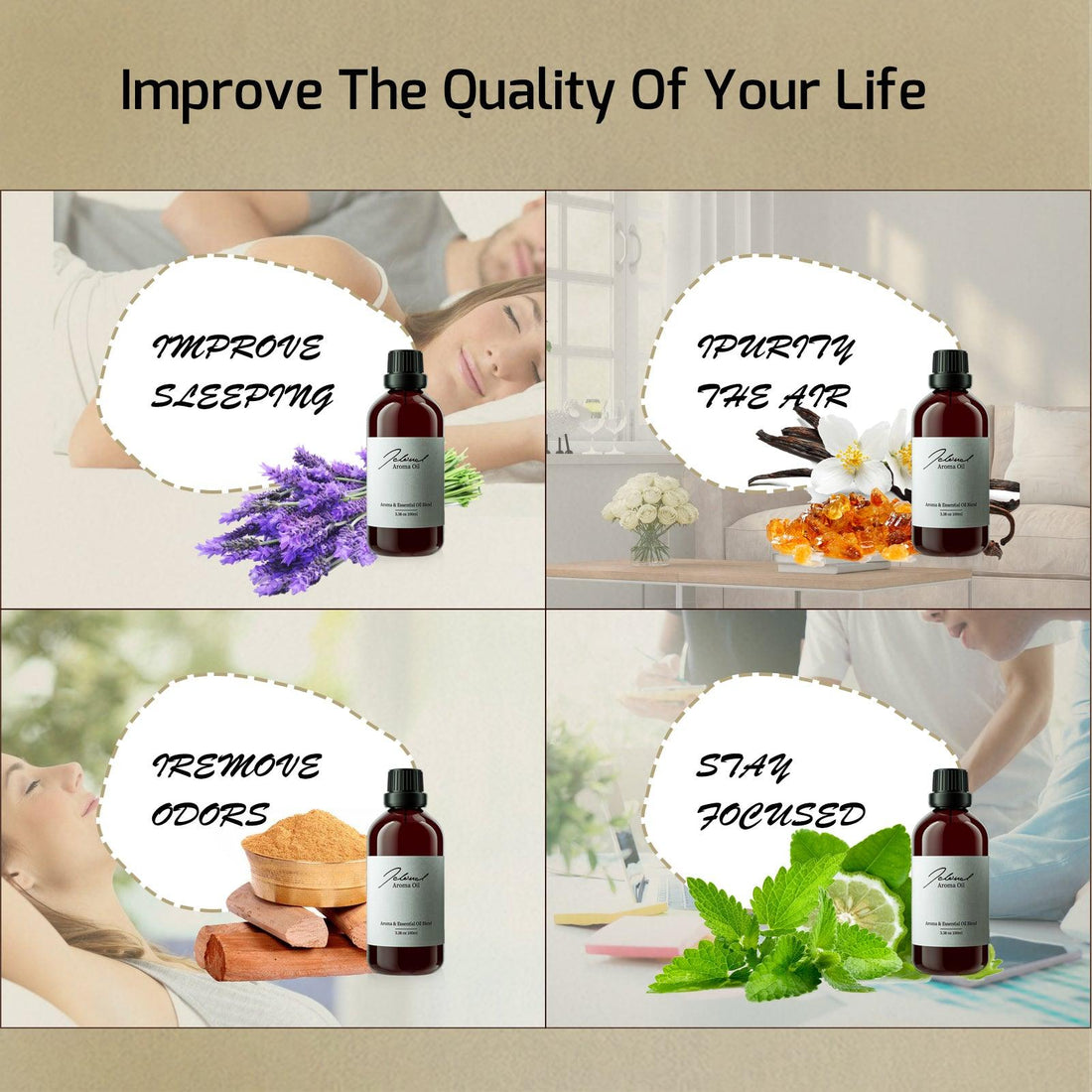 JCLOUD Lavender Essential Oil | 100% Pure and Natural Aromatherapy Oil for Diffusers, Humidifiers, and Scent Machines | Uplifting and Refreshing Fragrance | 100ml - JCloud Direct