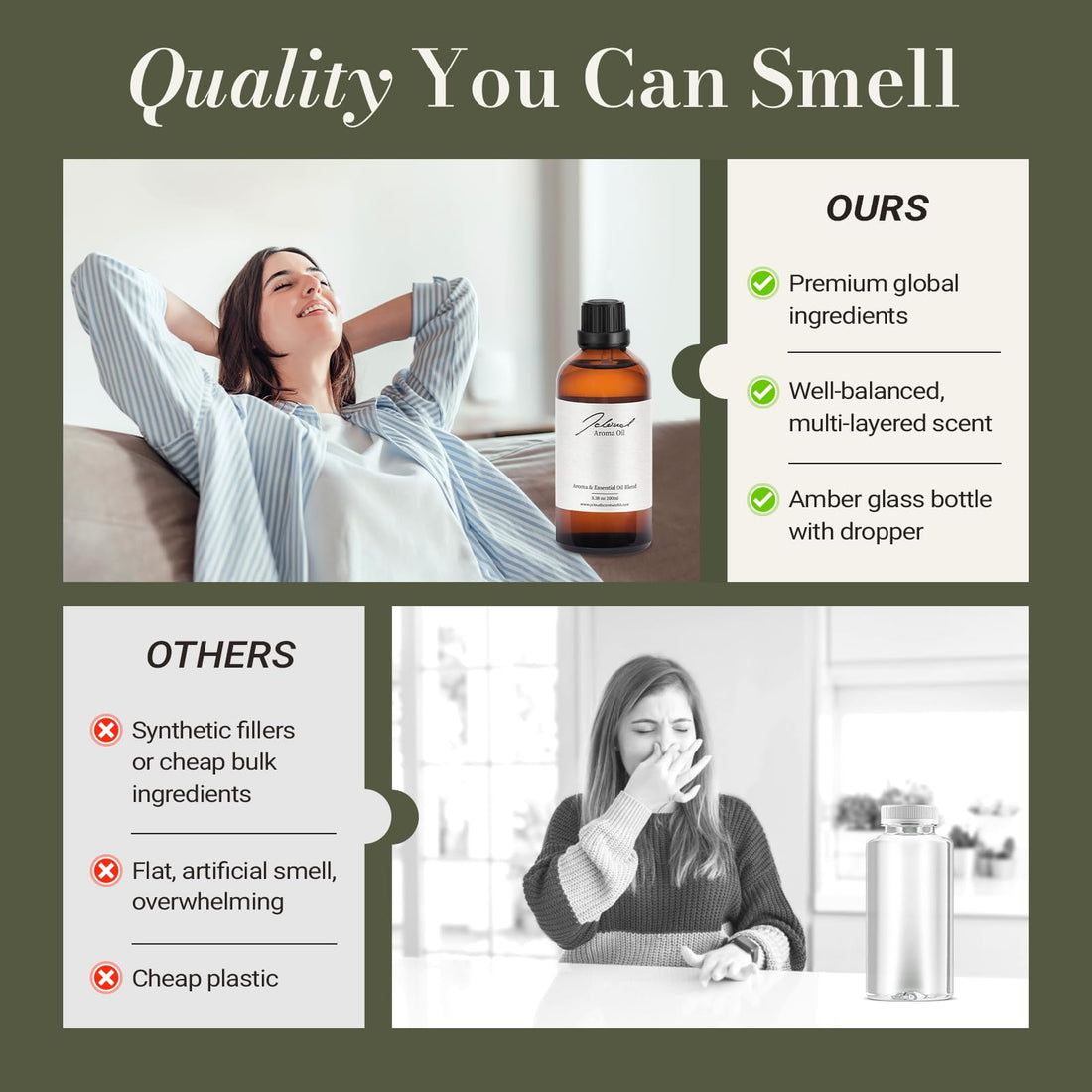 JCLOUD Tomato Leaves Hotel Diffuser Oil – Galbanum, Tomato & Patchouli - Hotel Essential Oil Luxury Long Lasting Aromatherapy Fragrance in Glass Bottle, 100mL